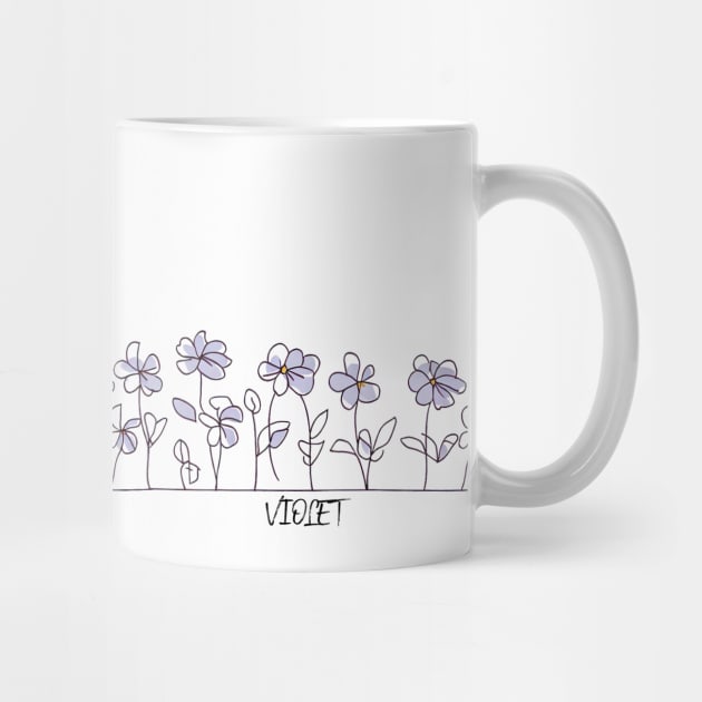 February Birth Month Flower - Violet by GreenBox10